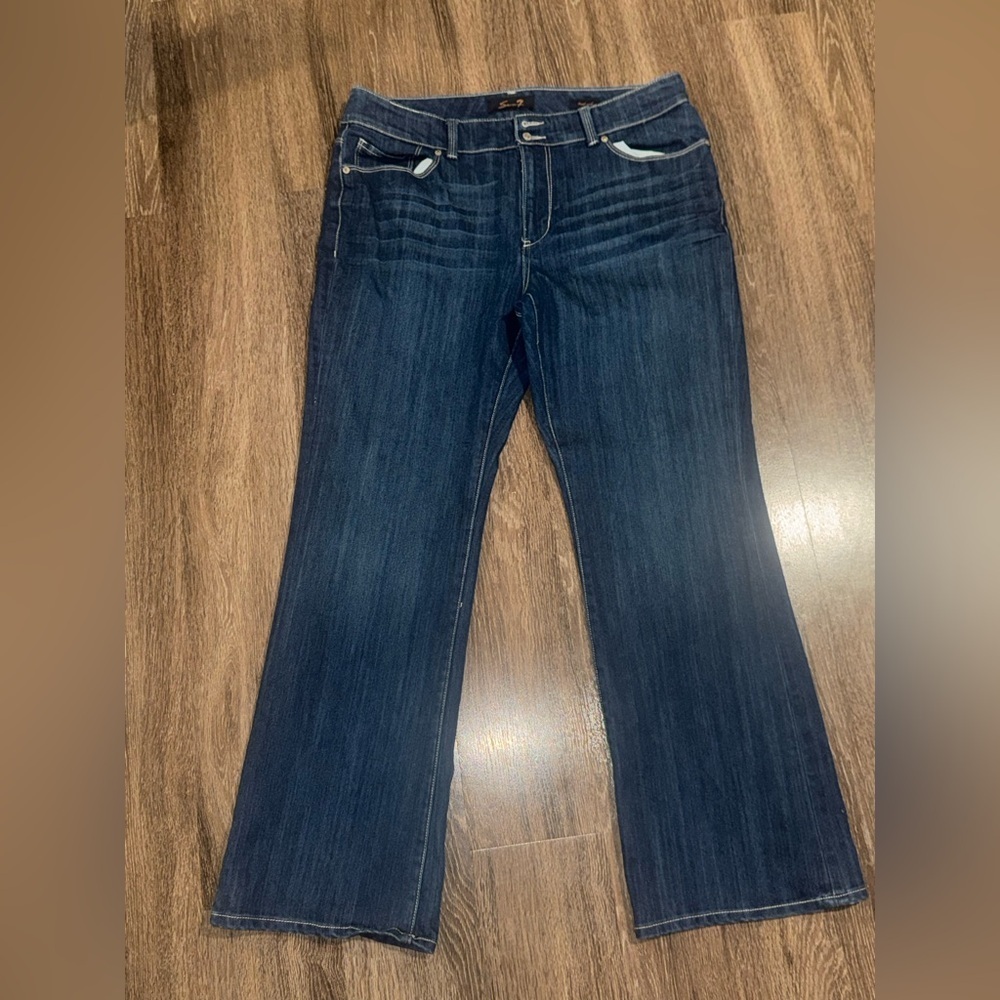 Seven7 Darkwash Bootcut Jeans Size 14 - Picture 4 of 11
